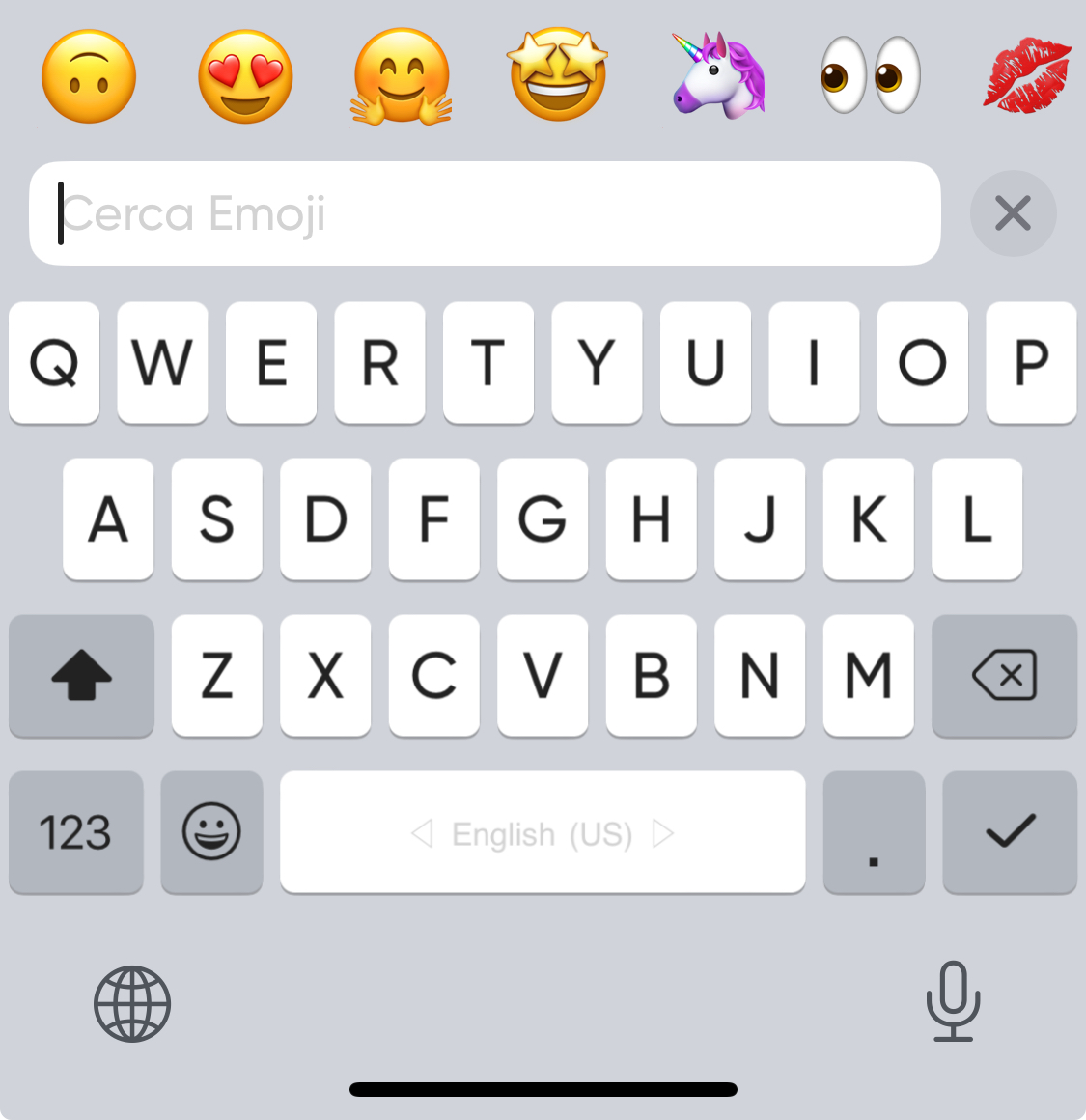 iOS Keyboard Search Emoji