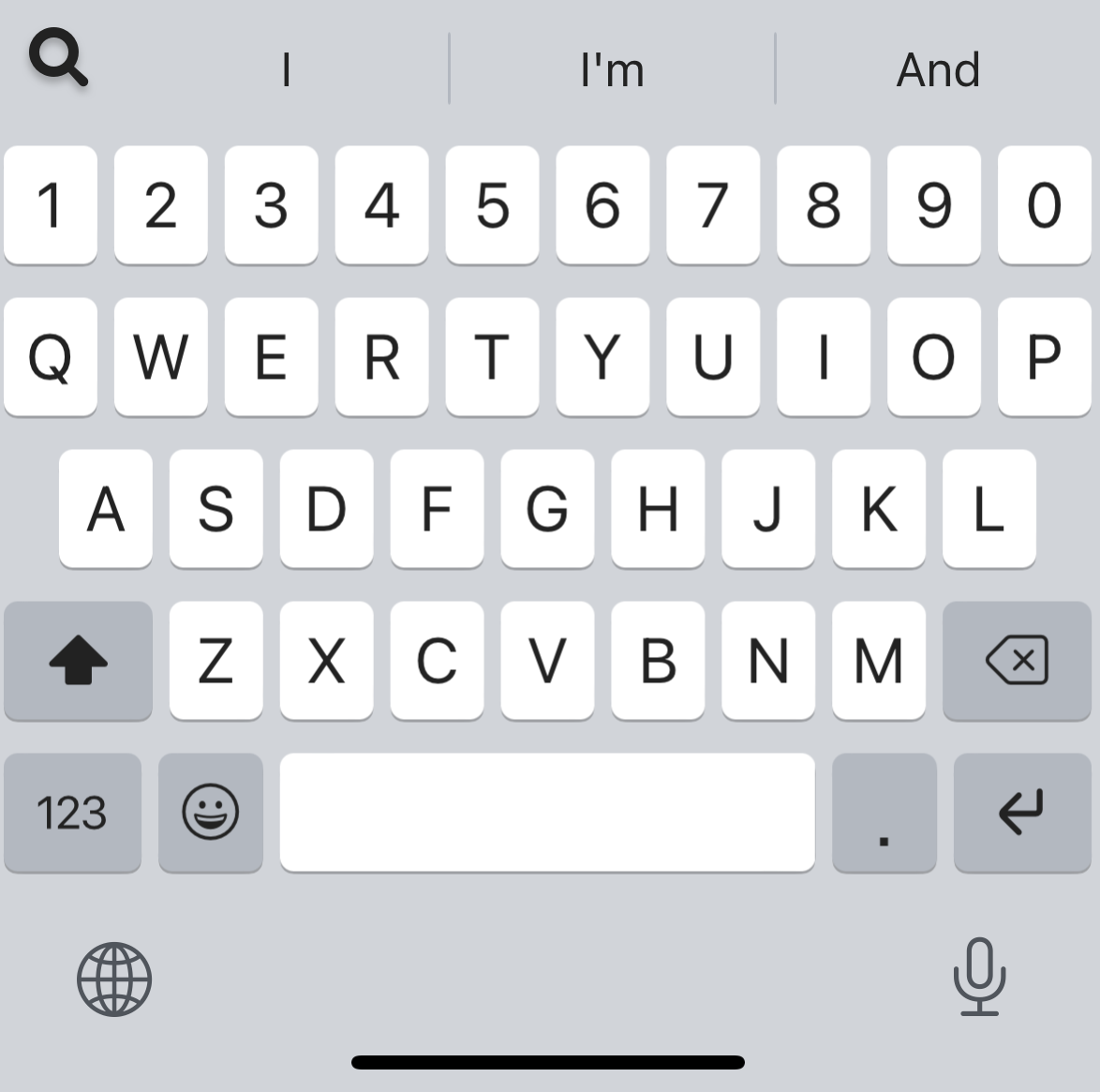 iOS Keyboard numberRow