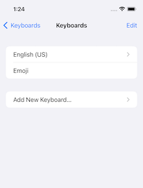 iPhone Simulator for Adding a New Keyboard