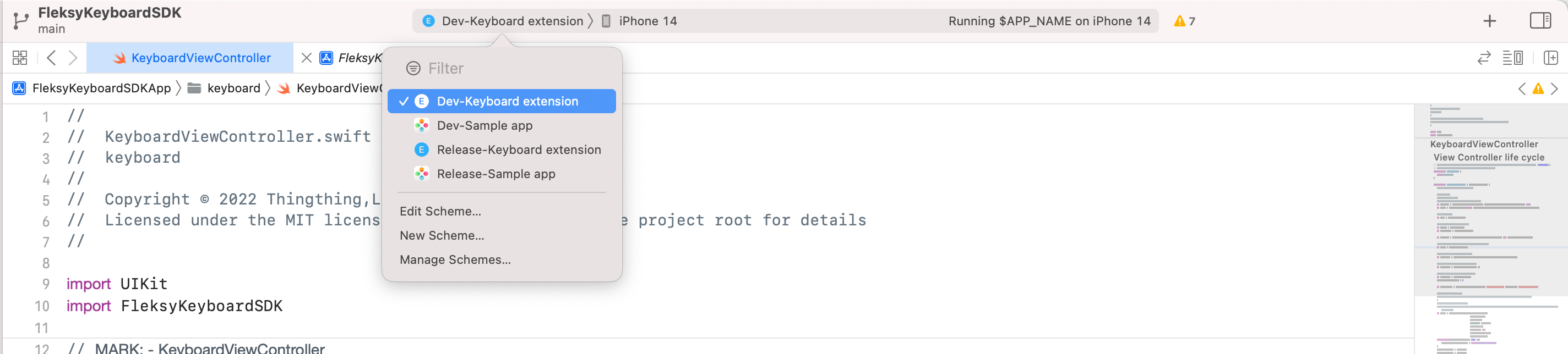 Debug on Xcode the keyboard extension